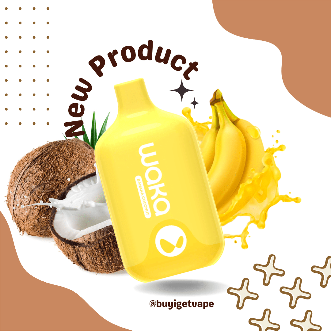 Sandy Brown WAKA SMASH 6000 BANANA COCONUT