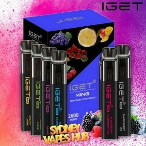 Dark Slate Gray IGET KING Vape 50 Pack