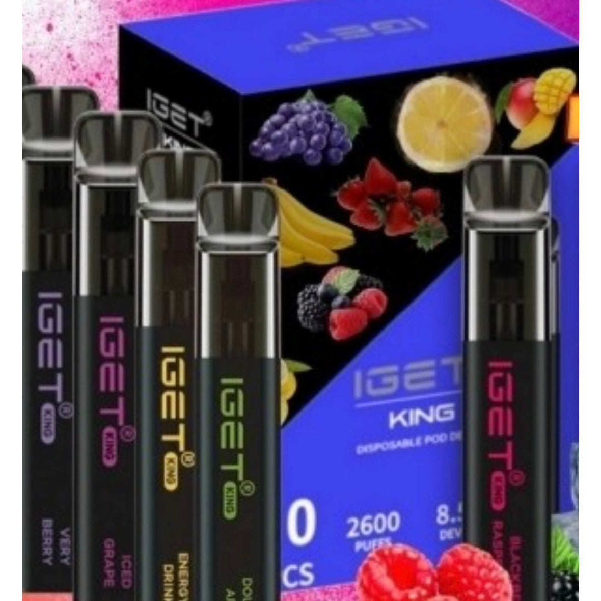 Dark Slate Gray IGET KING - 10 PCS Vape Wholesale