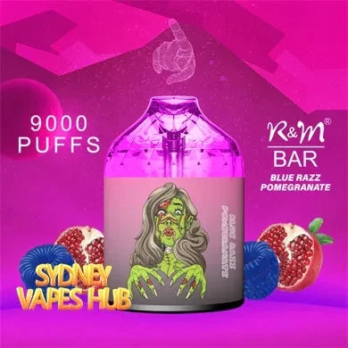Violet Red R&M BAR Blue Razz Pomegranate