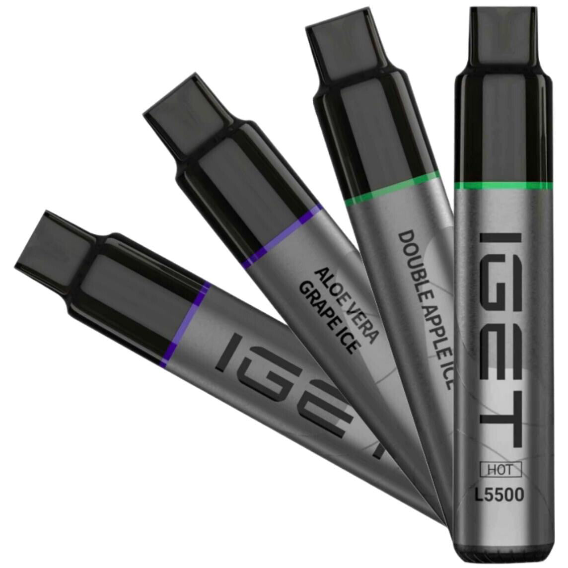 Dark Slate Gray IGET HOT 5500 - Vape 10 Pack