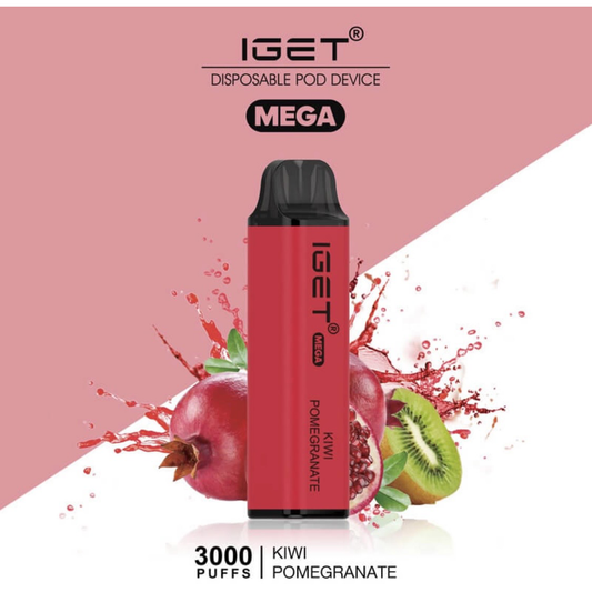 Tan IGET MEGA 3000 Kiwi Pomegranate