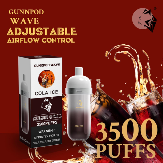 Dark Red GUNNPOD Wave 3500 Cola Ice