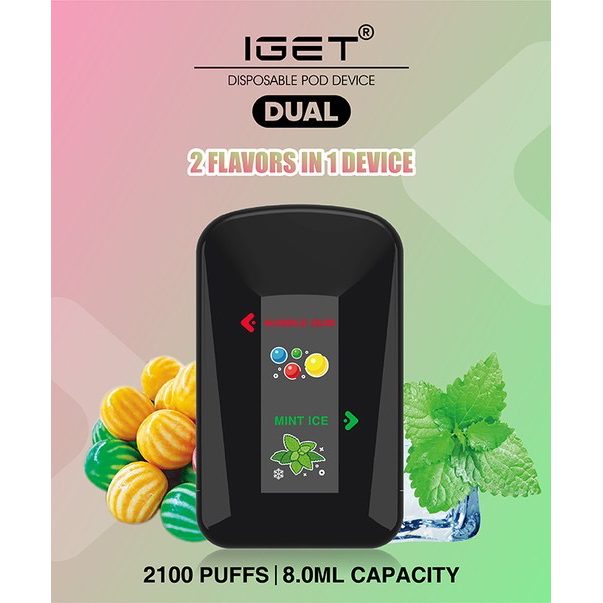 Gray IGET Dual 2100 Bubblegum Mint Ice