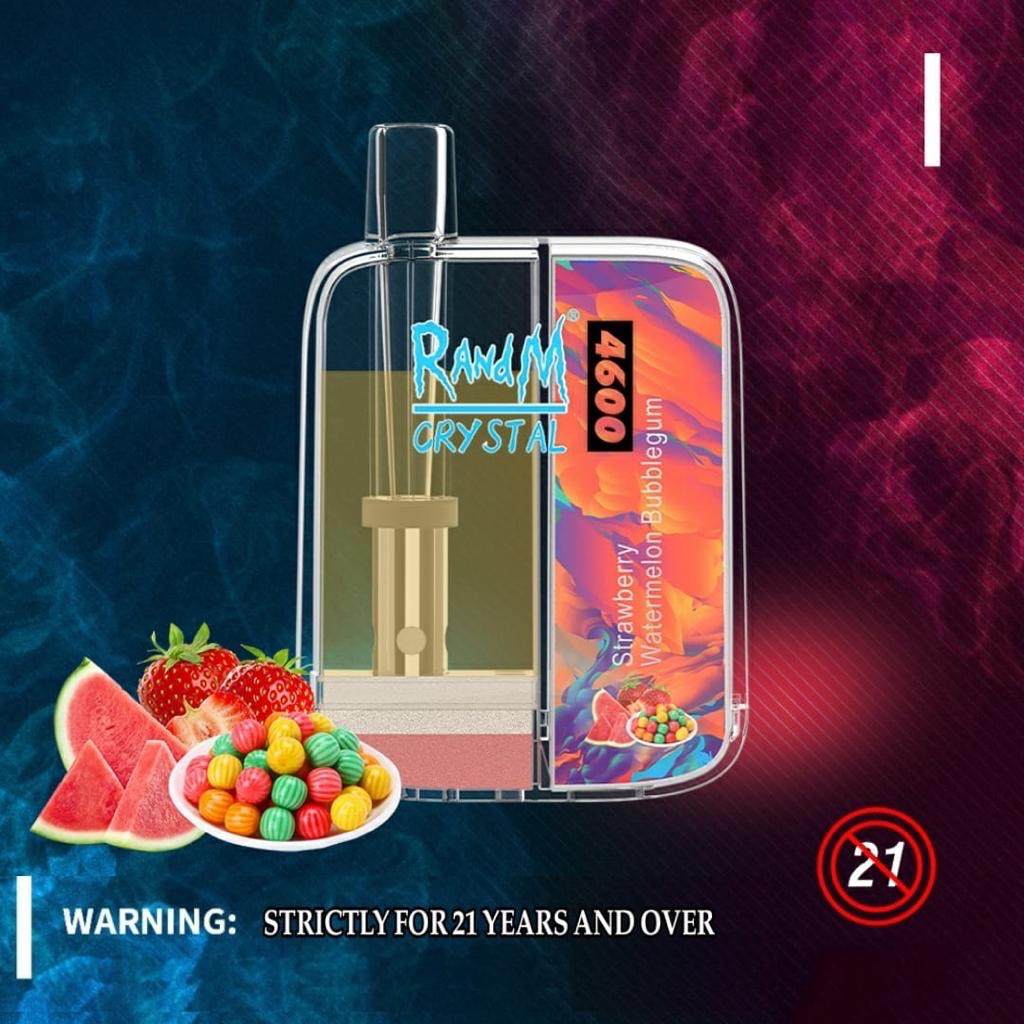 Dark Salmon RandM Crystal Strawberry Watermelon Bubble Gum