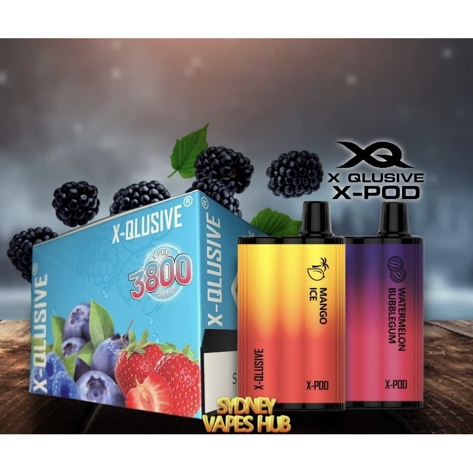 Dark Slate Gray XPOD 3800 Vape 4 Pack