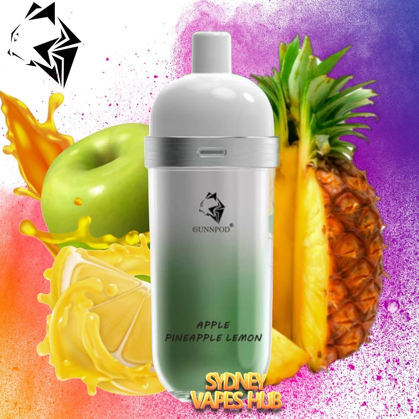 Goldenrod GUNNPOD Wave 3500 Apple Pineapple Lemon