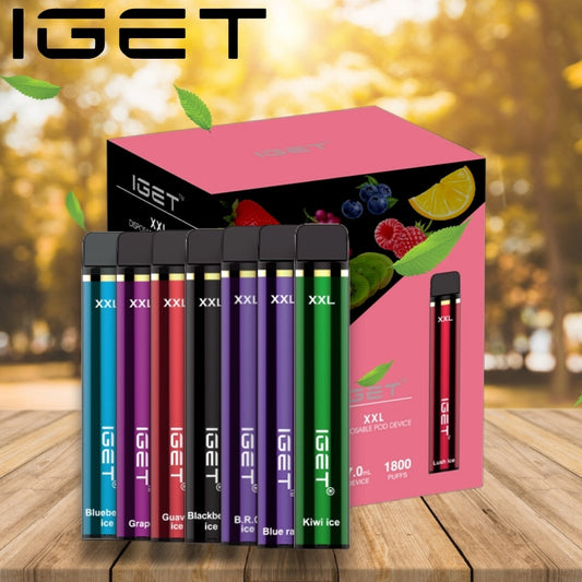 Rosy Brown IGET XXL 1800 Vape 10 Pack