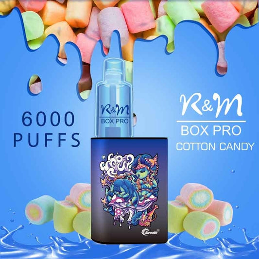 Cornflower Blue R and M BOX PRO 6000 Cotton Candy