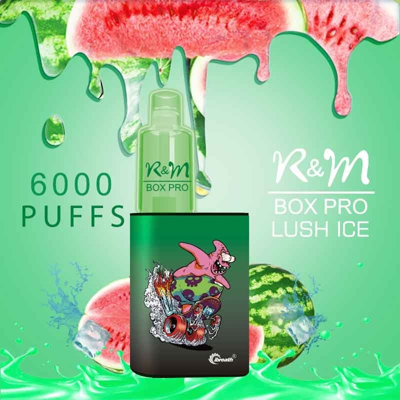 Medium Aquamarine R and M BOX PRO 6000 LUSH ICE