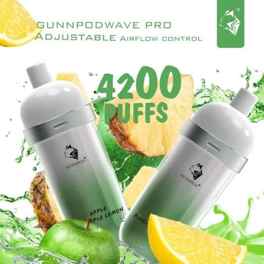 Tan GUNNPOD WAVE 4200 Apple Pineapple Lemon