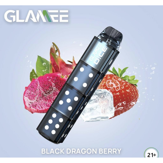 Light Gray Glamme Dice Black Dragon Ice