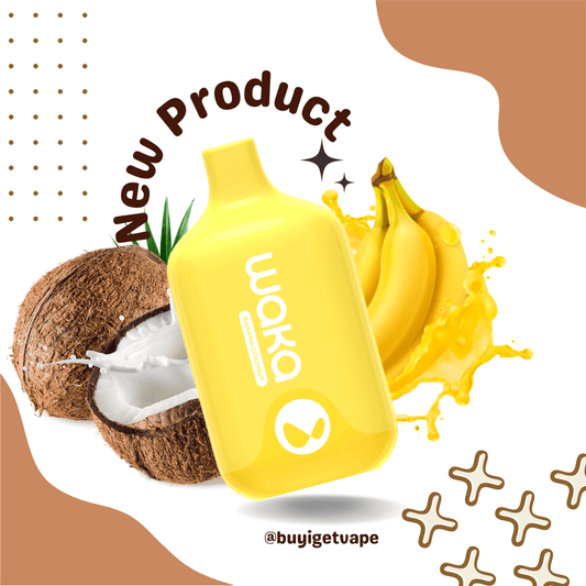 Sandy Brown WAKA SMASH 6000 BANANA COCONUT