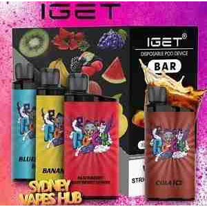 Maroon IGET Bar - Vape 10 Pack