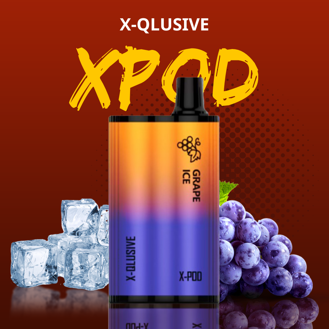 Dark Red XPOD Passion Fruit Grape Ice